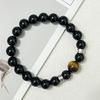 Obsidian Beaded Bracelets for Men 10mm Round Beads Natural Stone Anxiety Stress Relief Bangle Handmade Gemstone Jewelry Gifts