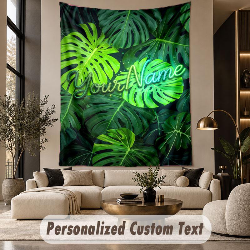 Neon (64) Tema Özel Goblen Kişiselleştirilmiş Özel İsim Yazısı Duvar Askılı Goblen Ev Dekorasyonu Arka Plan Bezi