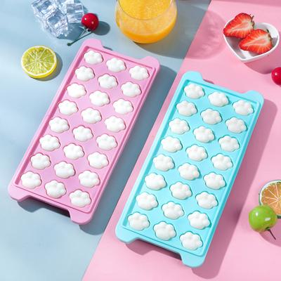 24 Cavities Cute Cat Claw Ice Cube Silicone Mold with Lid Popsicle Chocolate Tray Biscuit Mold Cheese Gift Kitchen Accessories