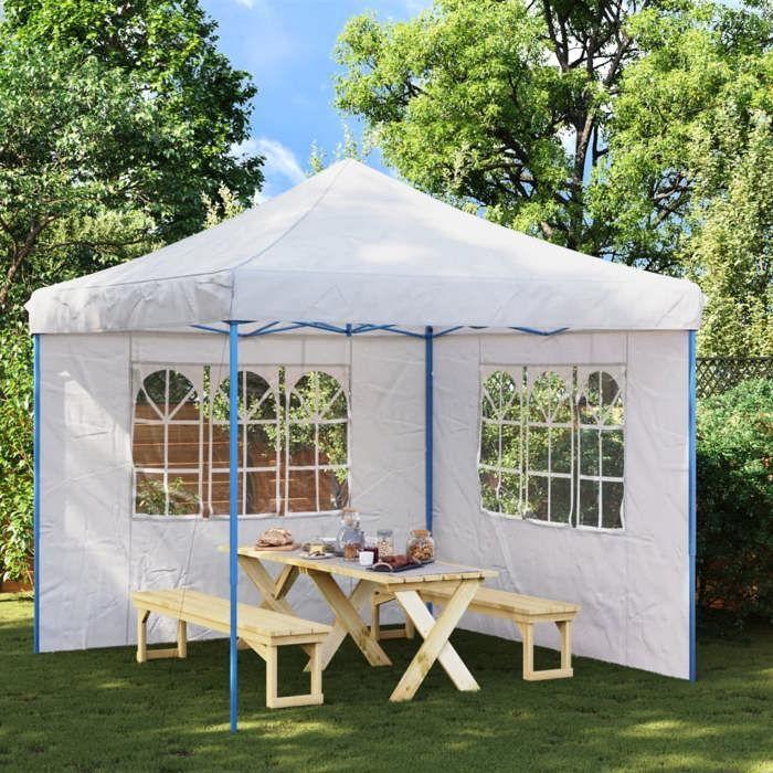 VidaXL 2x Paroi de Tente de Réception avec Fenêtre PE Blanc Tonelle Pavillon 45113