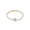 Elegant Geometric Zircon Mother-of-Pearl Flower Bracelet: Luxury Hand Jewelry for Women