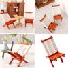 Doll House Zakka Chair Model Realistic Dollhouses Folding Chair Realistic Play Chair Realistic 1:12 Model Mini Size Toy
