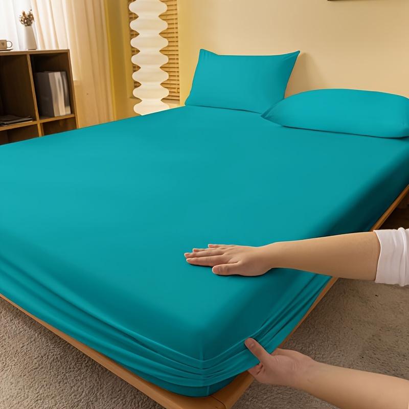 1 Solid Color Brushed Sheet (pillowcase Not Included), Soft and Comfortable Bedding Mattress Protector for Bedroom, Guest Room, with Deep Pockets