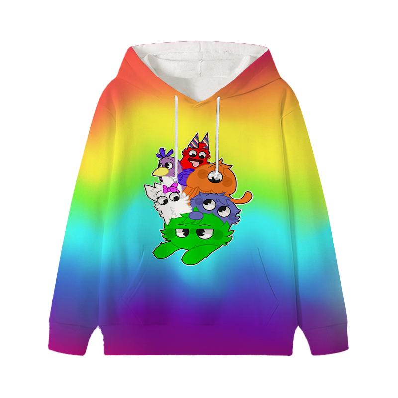 

Garten Of BanBan Мультфильм Принт Длинные рукава Весна Осень Повседневная толстовка с капюшоном 2-13 лет Мальчики Девочки Повседневные наряды Топы Детская одежда 100 aero синий