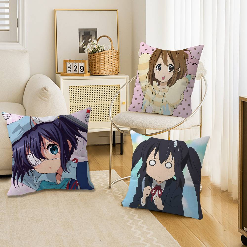 Anime Kawaii Girl K-On Cute Pillow Cushion Cover Pillowcase Living Room Sofa Home Decor Customized