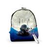 Classic Novelty Animal Rhapsody Backpacks Boys/Girls School Bags 3D Print Keychains Oxford Waterproof Cute Small Backpacks