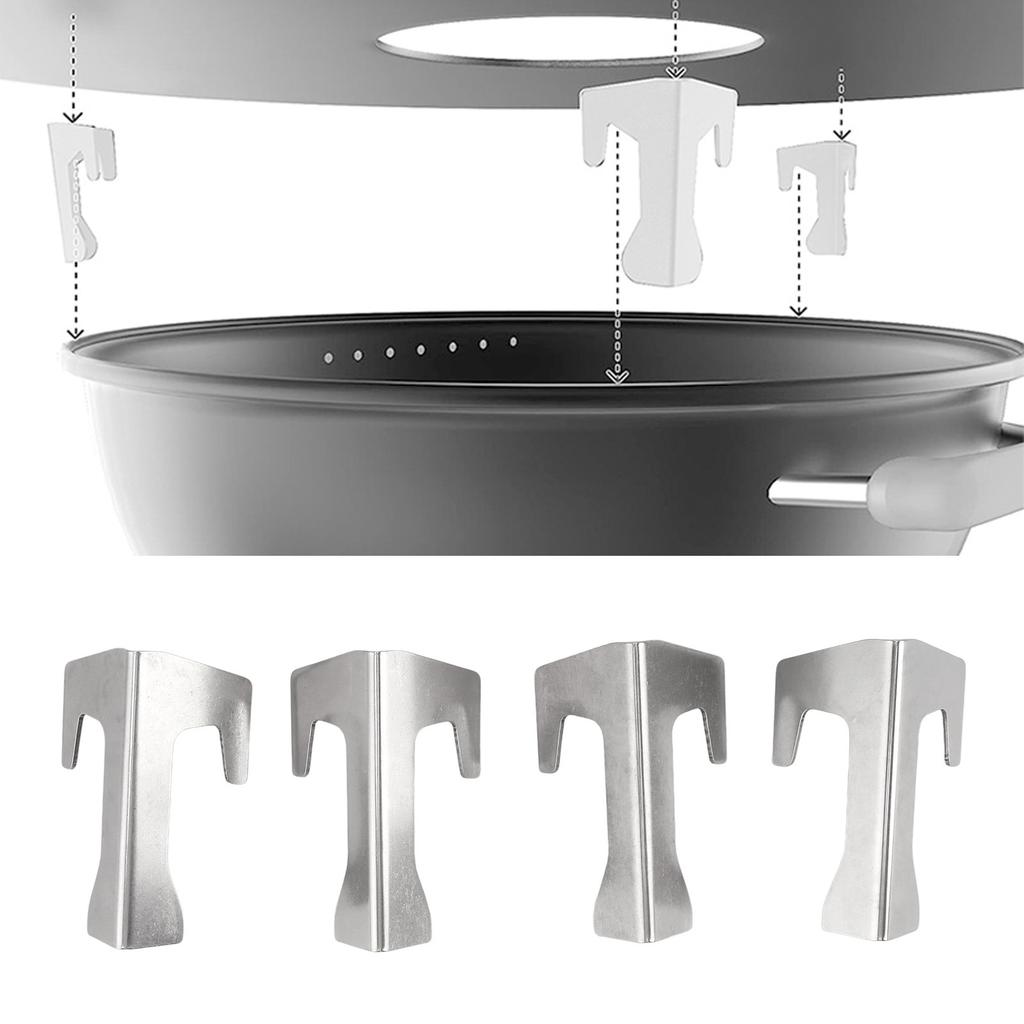 BBQ Plate Spacers, Easy To Install Stainless Steel Grill Tampers, Covers for Plancha Plates, Compatible