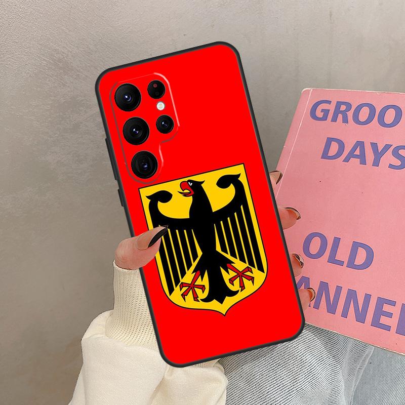 Germany Flag Emblem Case For Samsung Galaxy S25 Ultra S20 S21 S22 S23 S24 Ultra S9 S10 Plus S24 FE Cover Coque