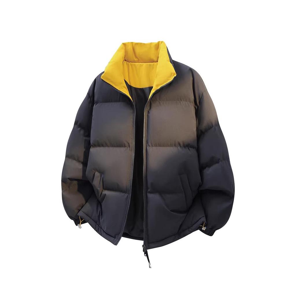 2025 Winter Unisex Trendy Color Block Stand Collar Puffer Jacket for Teens & Couples