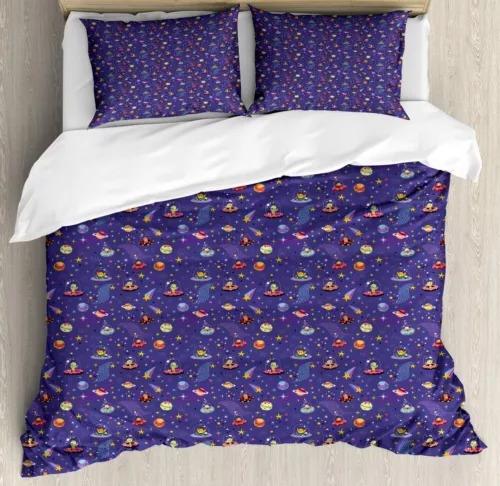 Ufo Duvet Cover Set Bed Decoration First Choice Gift Suitable For Children Boys Girls And Adults Soft Comfortable Breathable