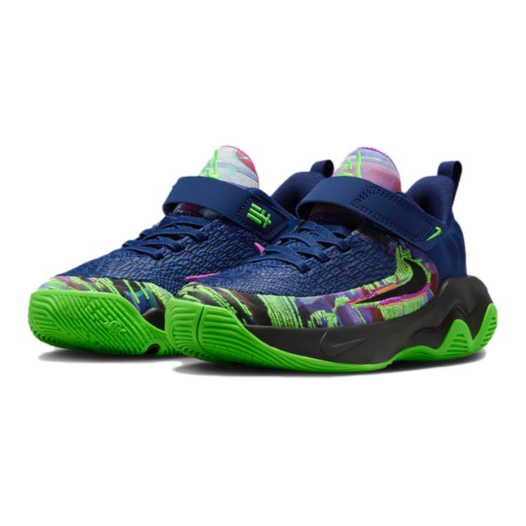 Nike Giannis Immortality 4 PS Blue Void/Green Strike/Vivid Purple/Black Kinder-Sneaker II0660-400