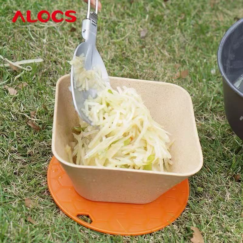 Alocs Outdoor Camping Cutlery 48g Foldable Camping Set - Spoon and Shovel, Aircraft Aluminum Backpacking/Hiking