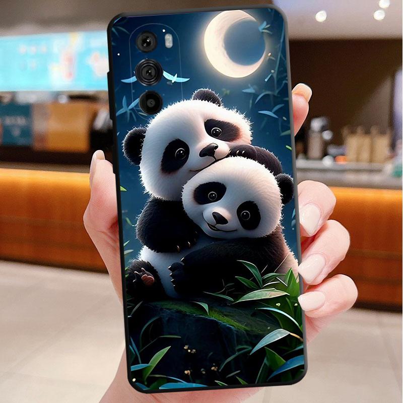 Cartoon Panda Phone Case For Motorola Edge 60 50 40 Pro 60 50 40 30 Ultra Neo Fusion Moto G Play G Stylus G Carcasas