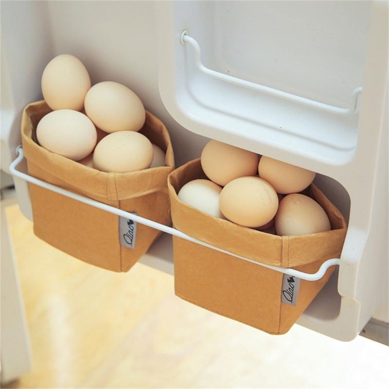 Multipurpose Foldable Kraft Paper Bags for Vegetables and Snacks Portable and Waterproof Convenient for Easy Carrying