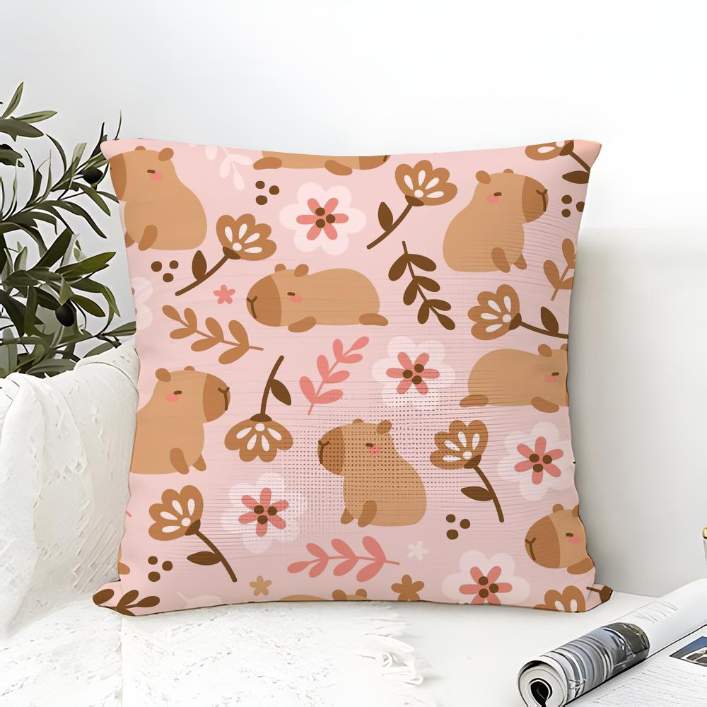 Children'S Cartoon Animal Painting Pillow Case Linen Pillow Case Sofa Home Decor Cushion Cover Cushion Cove
