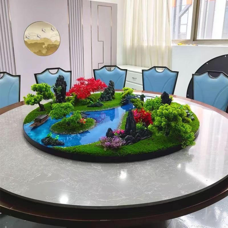Best-selling Dining Table Flower Arrangement, Hotel & Restaurant Decor, Large Round Ornaments, Miniature Landscape Tree