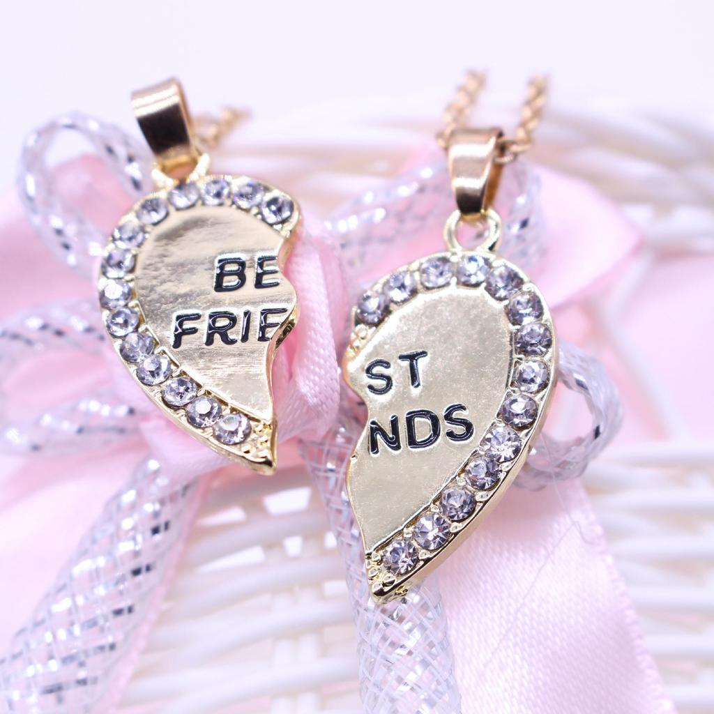 Multi-Person Diamond Heart & Letter Necklace for Girlfriends