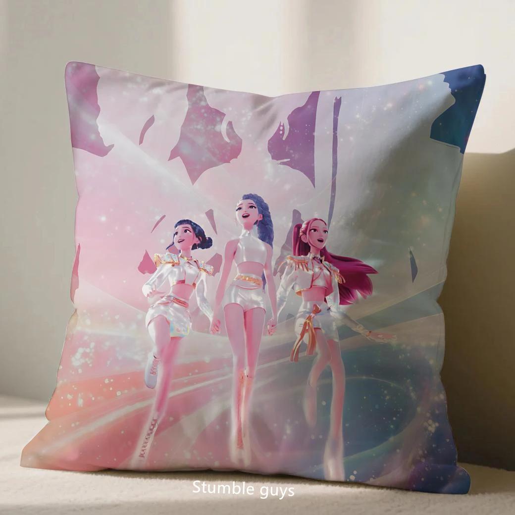 

Kpop Pillowcase Demon Hunters Anime 45X45cm Sofa Cushion Cover Home Decor 18x18Inch