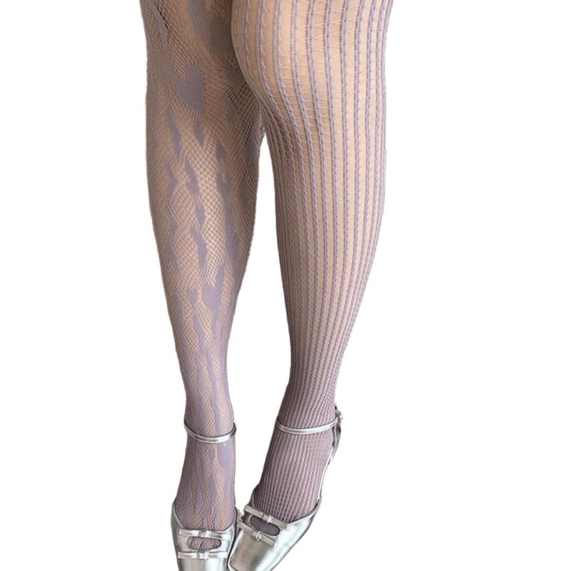 Women Lace Patterned Fishnet Tights High Waist Fishnets Leggings Net Stockings Pantyhose Thigh High Stockings Hosiery