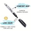 10 Fine Tip Black Permanent Markers - Waterproof, Smudge-proof, Quick Drying,bright Ink, Ergonomic Design, Perfect for Art, Office and School Supplies