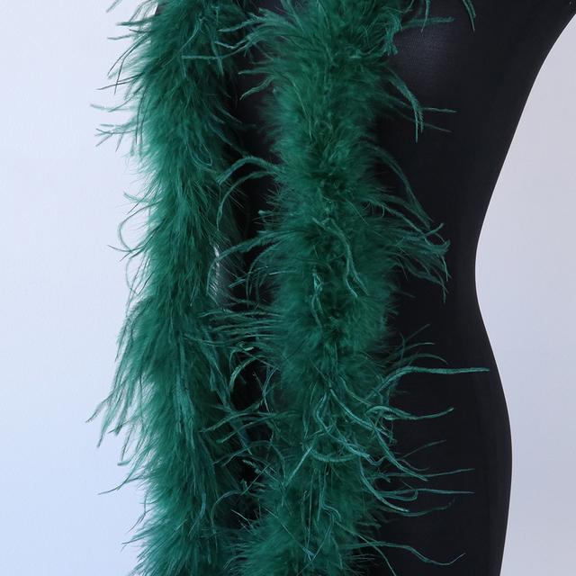 50G 2M Natural Pink Dyed Ostrich Feathers Boa Plumas for Shawl Scarf Ribbon Wedding Party Stage Sewing Dress Decoration Crafts