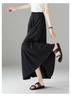 Asymmetric design high waisted skirt 2026 summer fashion versatile mid length A-line umbrella skirt