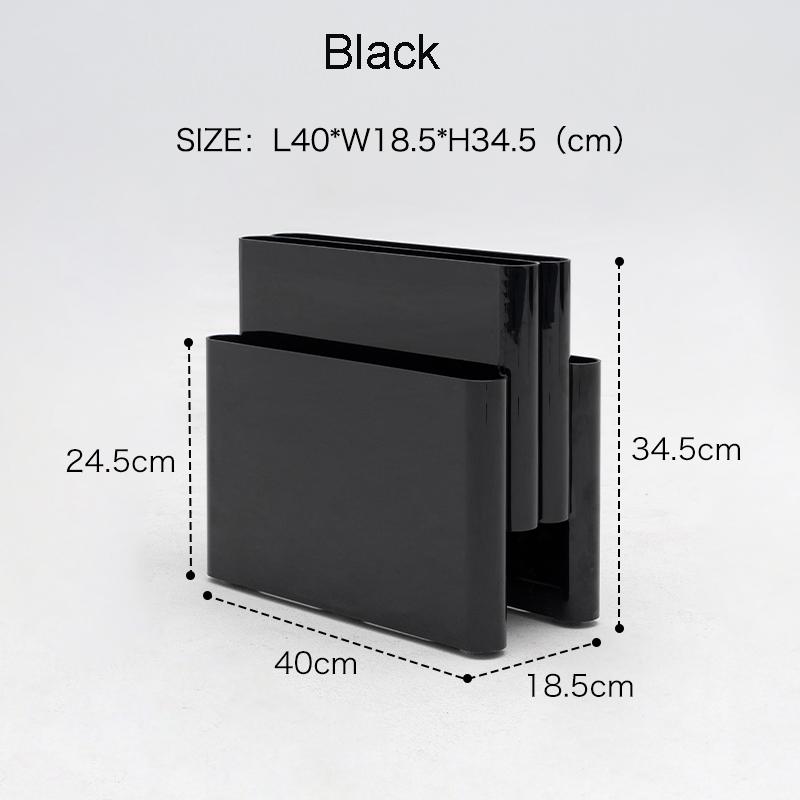 Nordic Storage Holder Stand Magazine Rack ABS Plastic PC Clear Vintage Four Pockets for Living Room