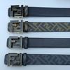 FF Men's Letter Fashionable Luxury Business Pants Belt, Casual Hundred-Piece Leather Belt, 3.8CM Wide