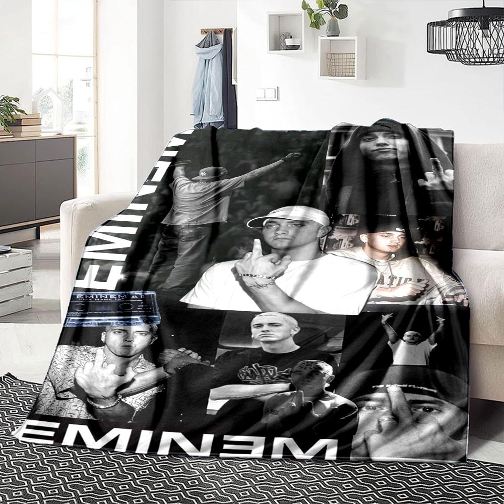 1Pc Eminem'S Urban Style Blanket For Couch Bed Plush Cozy Fuzzy Blanket Super Soft Warm Blankets For Fall And Winter 091895