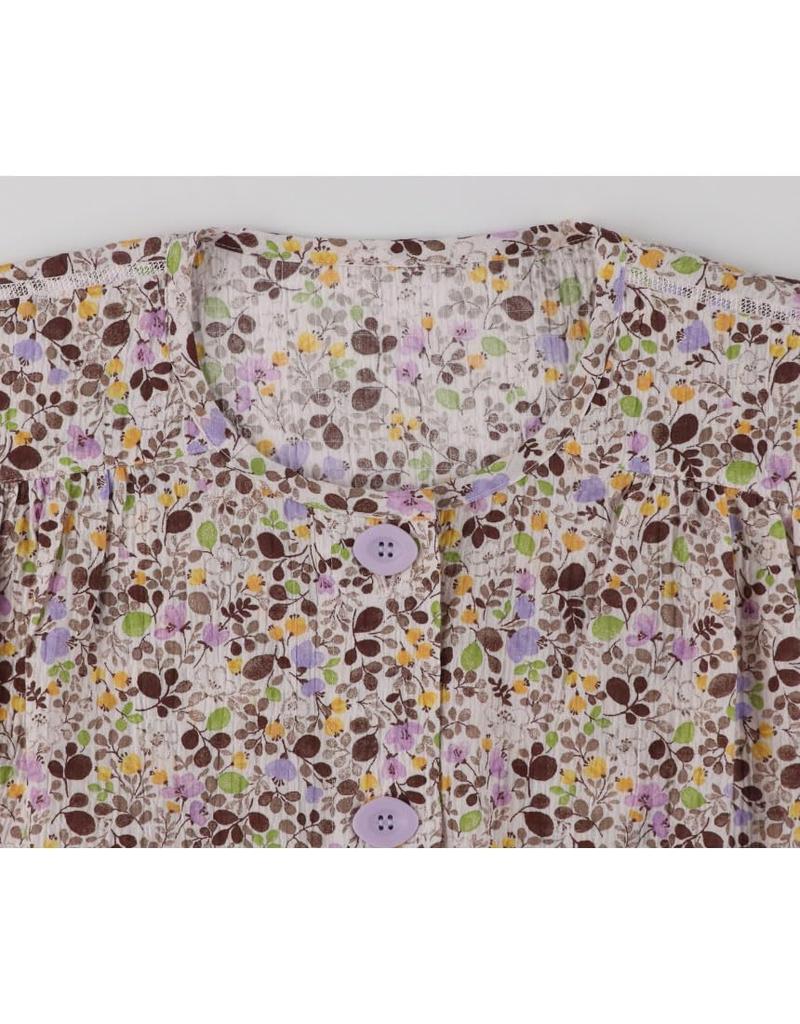 Wacoal Long Sleeves and Cotton Blend Shirred DNL333 PU LP [Raku-Raku Partner] Pajamas, Pants, (Main Body), Material, Senior,