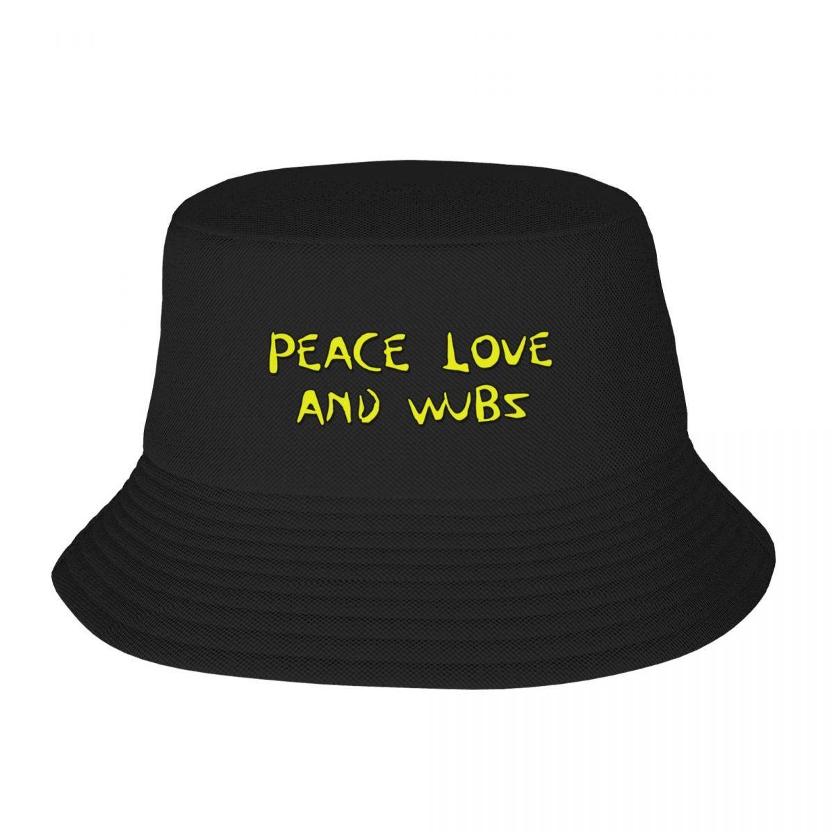 NEW Peace Love And Wubz Bucket Hat Streetwear Anime Boy Hat Womens