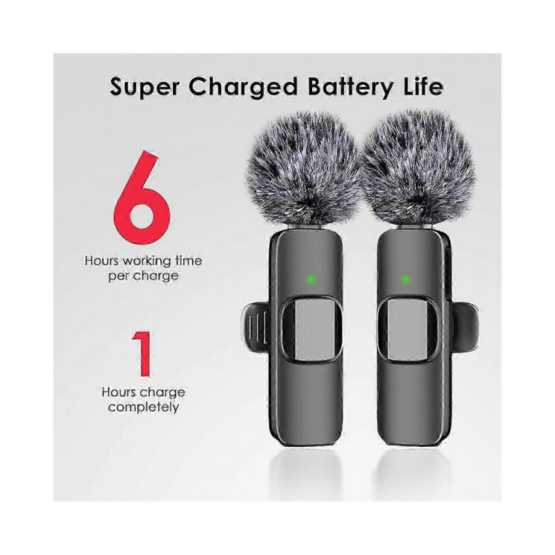 3-in-1 Drahtlose Ansteckmikrofone kompatibel mit iPhone, Android, Kamera, USB-C Mikrofon, Mini-Mikro