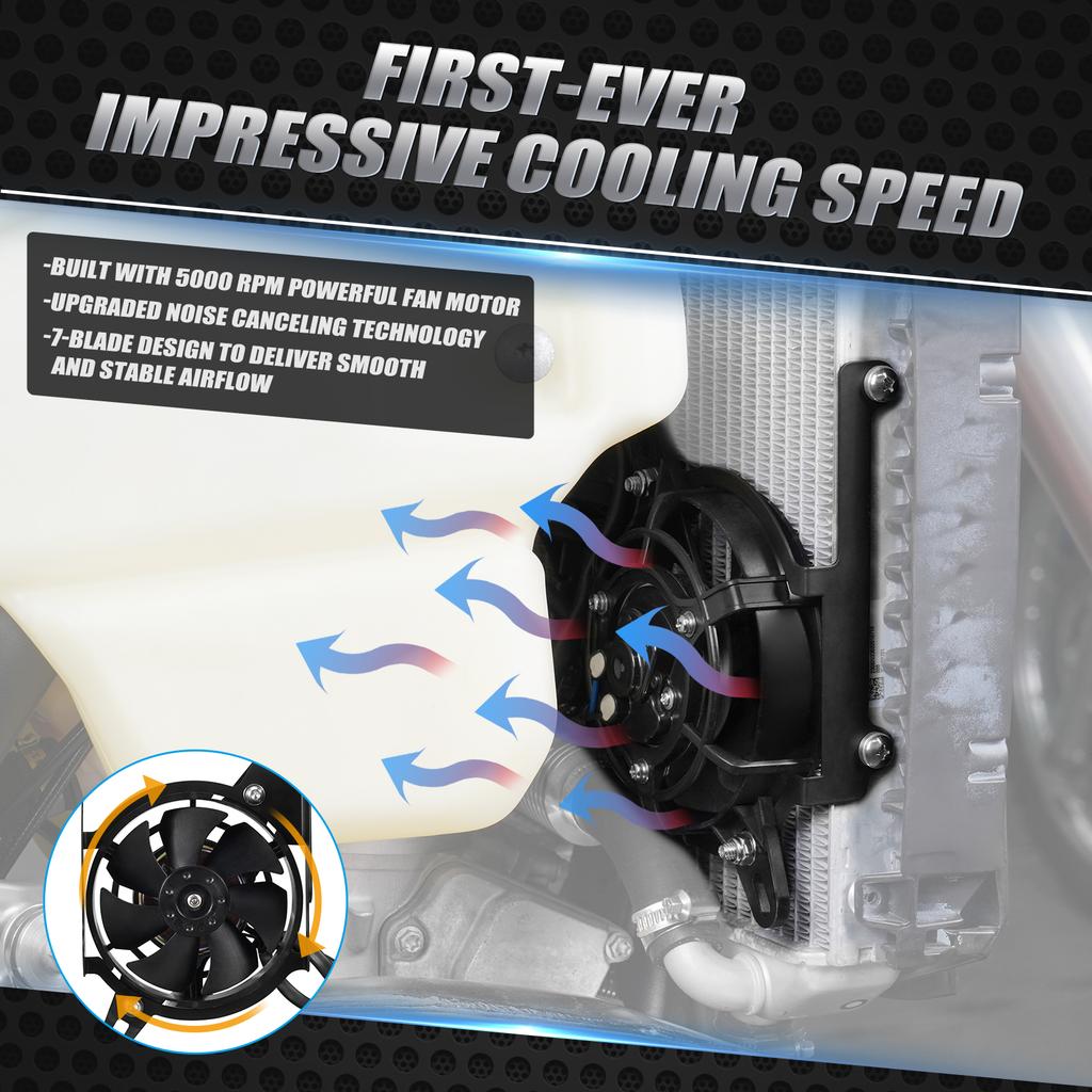 NICECNC For KTM EXC 300 2024-2025 EXC 250 EXCF 350 EXC 450 SX 125 SXF 250 SXF 450 Electric Radiator Cooling Fan Bracket Kit