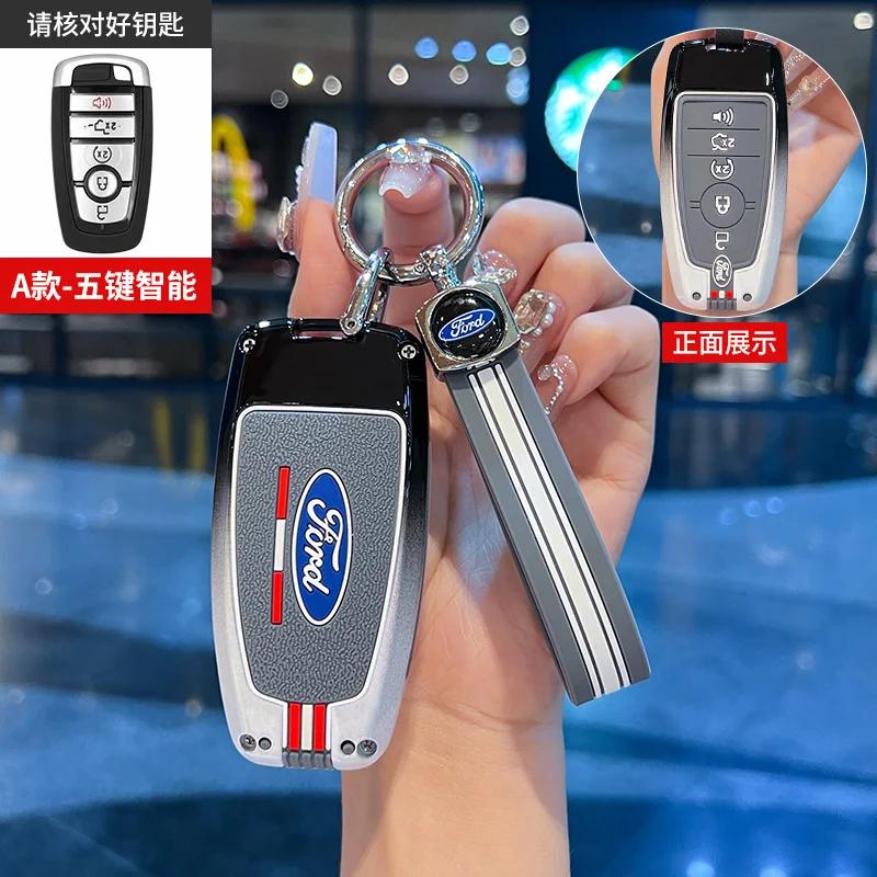Car Sticker Ford Car Remote Key Case Full Cover Fob Auto Accessories For Ford Fusion Mustang Explorer F150 F250 F350 EcoSport Ed