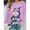 Christmas Snowman 3D Printed Sweatshirt Women's Fashion Casual Street Style Crew Neck Hoodie Y2k Pullover Harajuku Style Top Wom
