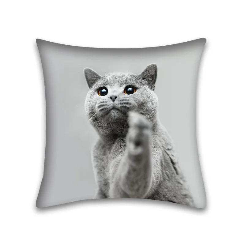 Colorful Cat Animal Decorative Pillowcase Living Room Office Ornaments Home Pillowcase