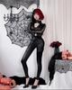 [Long Pen] All-in-One Adult Women's Wonder Woman Catwoman Bodysuit Costume Halloween Party Stage Costume Transformation Sexy Hero Villain Cosplay (S)