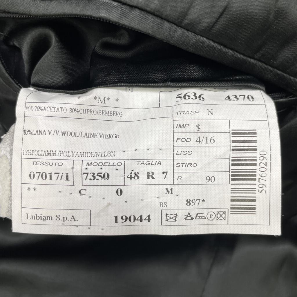 L.B.M.1911 Black 5636 Wool Chester Coat Coat M Dark grayUsed
