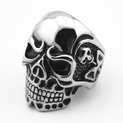 Personliga Mode Punk Smycken Boutique Titanstål Dödskalle Herr Titanstålring