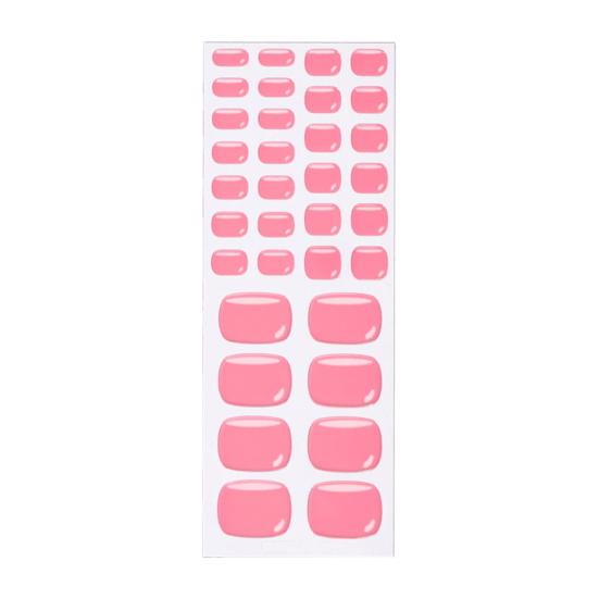 

Gel Toenail Strips with File Easy Apply Remove No LED Lamp Needed Adhesive Nail Sticker Home Manicure DIY Toe Nail Polish Wrap