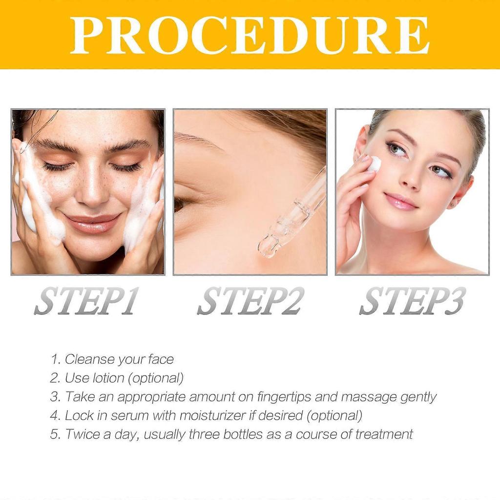 Vitamin C Serum für Gesichtsaufhellung Gesichtsserum Hyaluronsäure Dunkle Fleckenentferner Hautpflege