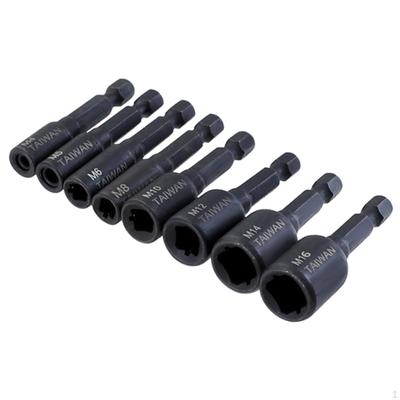 1/4" Hex Shank Alloy Steel Machine Sockets Wrench Set, Air Screwdriver Accessories