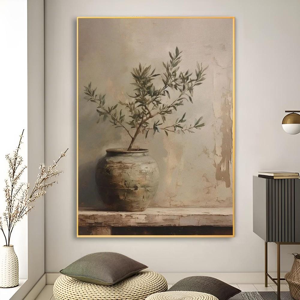 1 buc. Poster Vintage Italian Măslin în Vas Poster Imprimeu Artă Bar Mobilier Decor Cameră de Zi