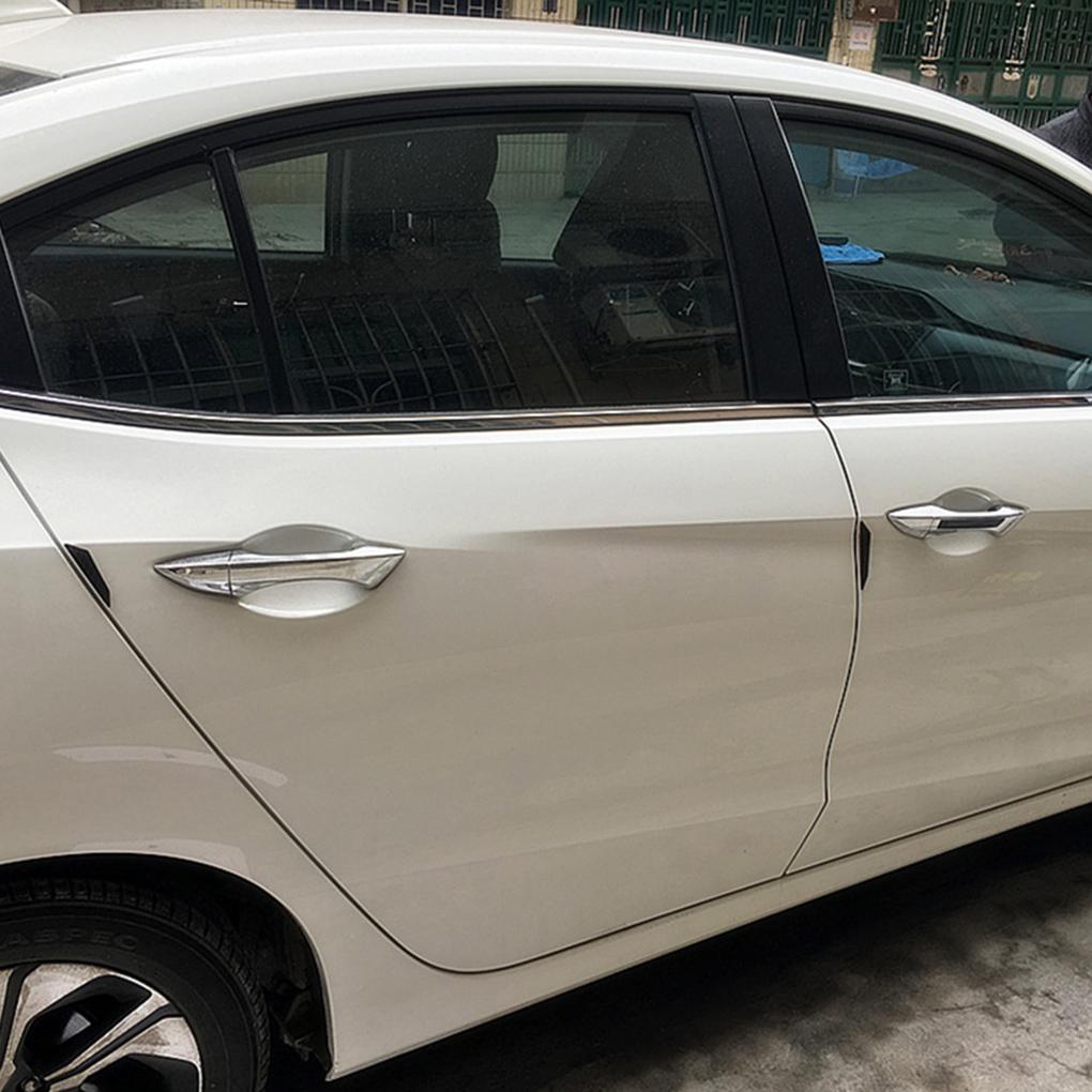 4pcs Universal Auto Door Side Edge Protection Guard Fiber Anti-Scratch Trim Sticker