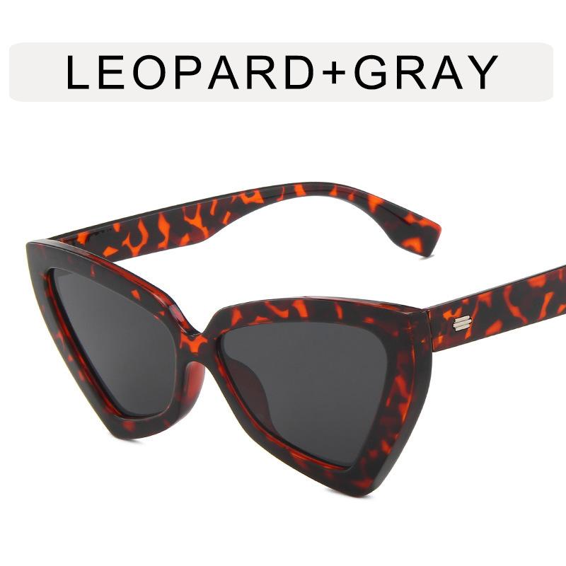 Oversize Triangle Cat's Eye Rice Nail Sunglasses for Women Fashionable UV Resistant Sun Shades Eyeglasses Retro Glasses Trend