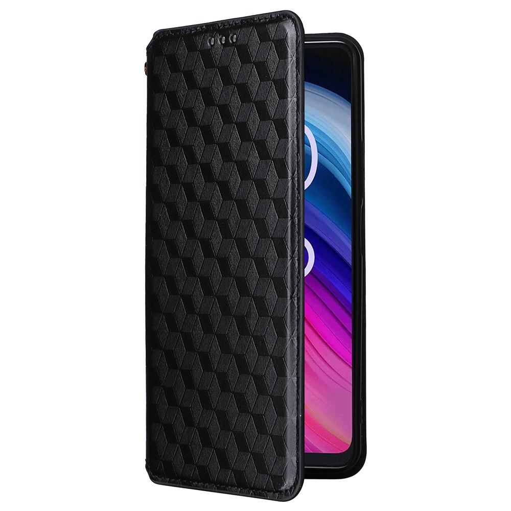 For TCL 505 T509K/T5094 Case Rhombus Pattern Leather Stand Folio Flip Phone Cover