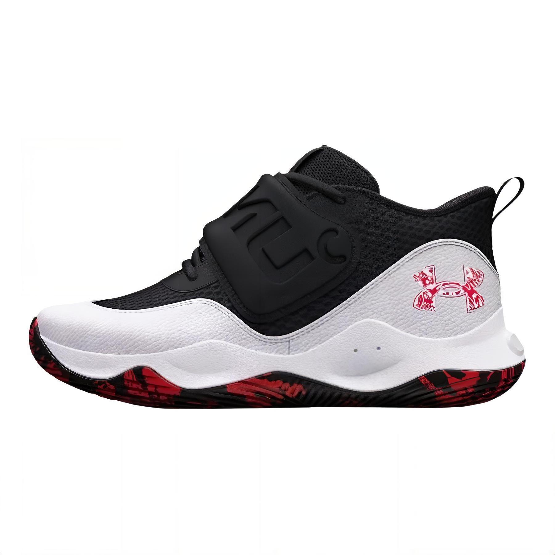 Under Armour Zone BB 2 Basketball Shoes White Black Red Kids 3026637003 38.5