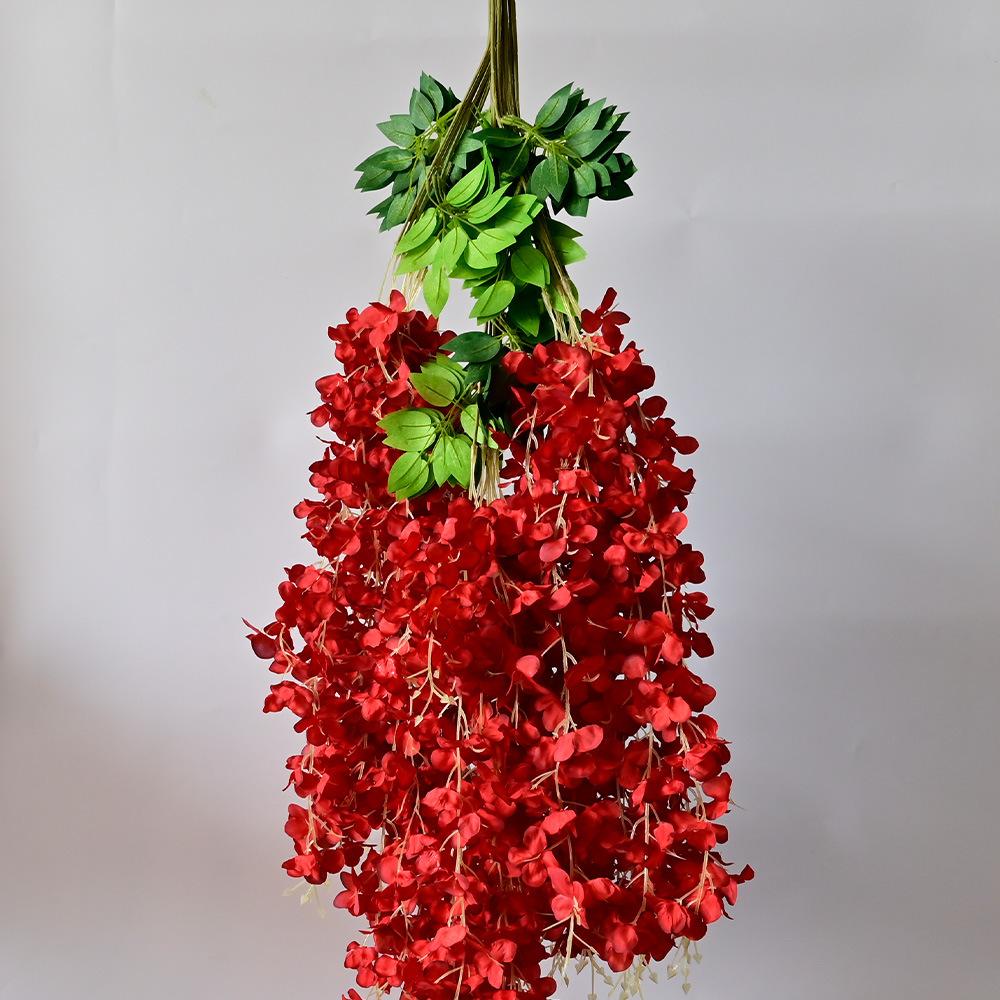 Simulated 6-Leaf Wisteria Flower Fake Flower Violet Ceiling Flower Wisteria Wedding Flower Decorative Vine Decorative Flower Vine