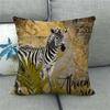 Lion Tiger Zebra pattern Double-sided Printed pillow cover Short plush Suitable living rooms bedrooms sofas throw cushion cover