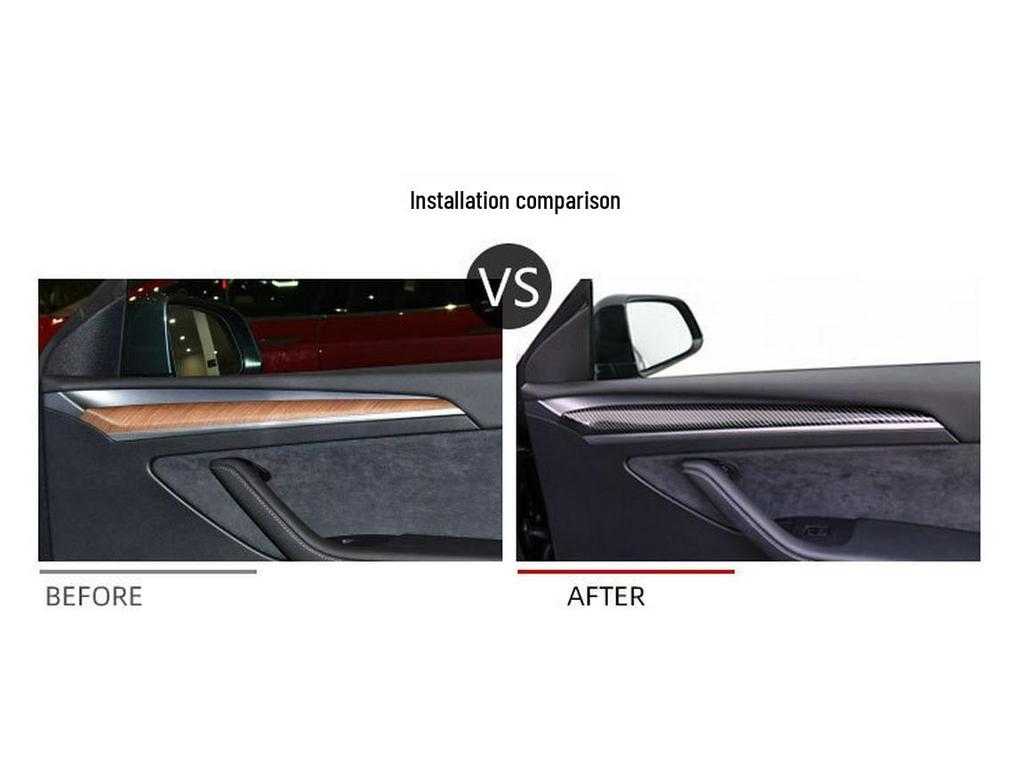 Tesla Model Y & 3 Interior Trim and Central Control Sticker Set for 2021